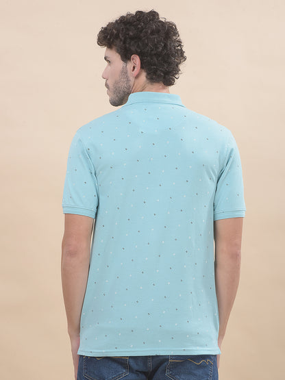 T-Shirt for Men | Breathable & Soft with Color Fastness Regular Fit Polo Neck Poly Cotton Fabric Printed Pattern