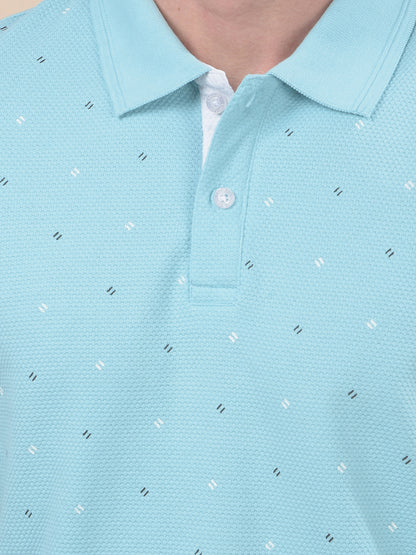 T-Shirt for Men | Breathable & Soft with Color Fastness Regular Fit Polo Neck Poly Cotton Fabric Printed Pattern