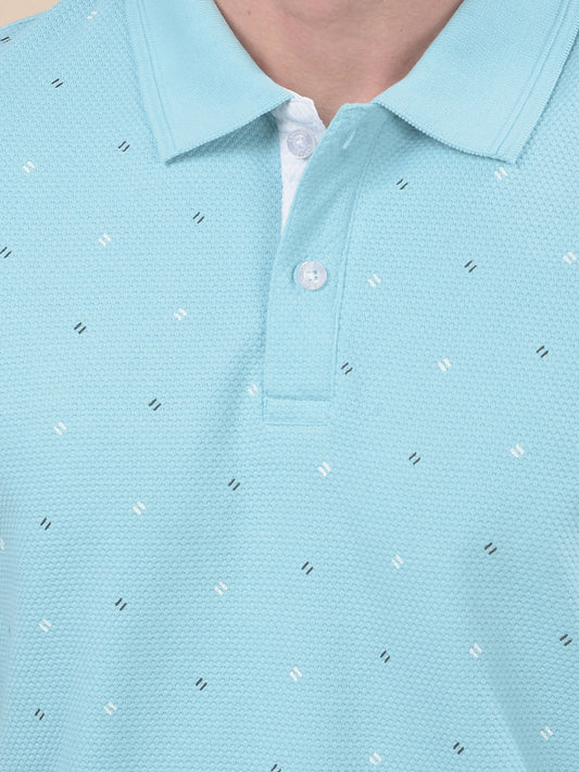 T-Shirt for Men | Breathable & Soft with Color Fastness Regular Fit Polo Neck Poly Cotton Fabric Printed Pattern