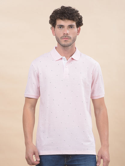 T-Shirt for Men | Breathable & Soft with Color Fastness Regular Fit Polo Neck Poly Cotton Fabric Printed Pattern