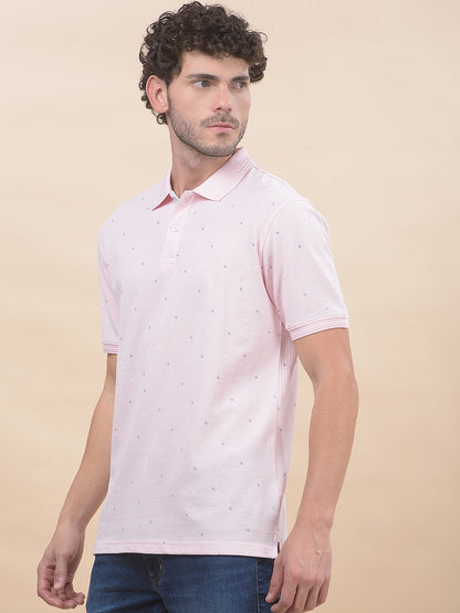 T-Shirt for Men | Breathable & Soft with Color Fastness Regular Fit Polo Neck Poly Cotton Fabric Printed Pattern