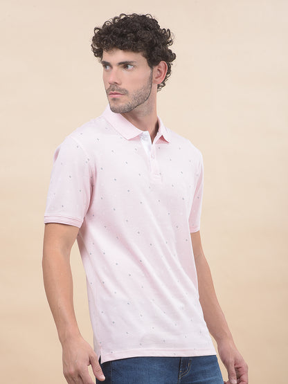 T-Shirt for Men | Breathable & Soft with Color Fastness Regular Fit Polo Neck Poly Cotton Fabric Printed Pattern