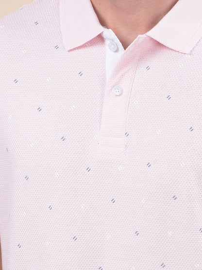 T-Shirt for Men | Breathable & Soft with Color Fastness Regular Fit Polo Neck Poly Cotton Fabric Printed Pattern