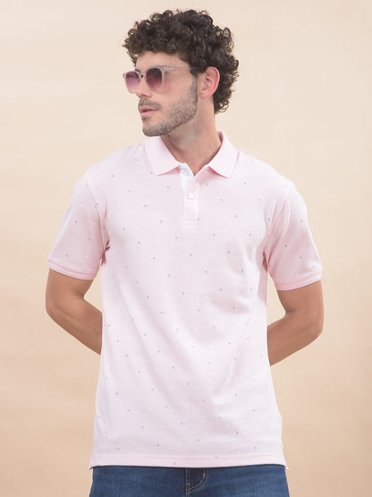 T-Shirt for Men | Breathable & Soft with Color Fastness Regular Fit Polo Neck Poly Cotton Fabric Printed Pattern