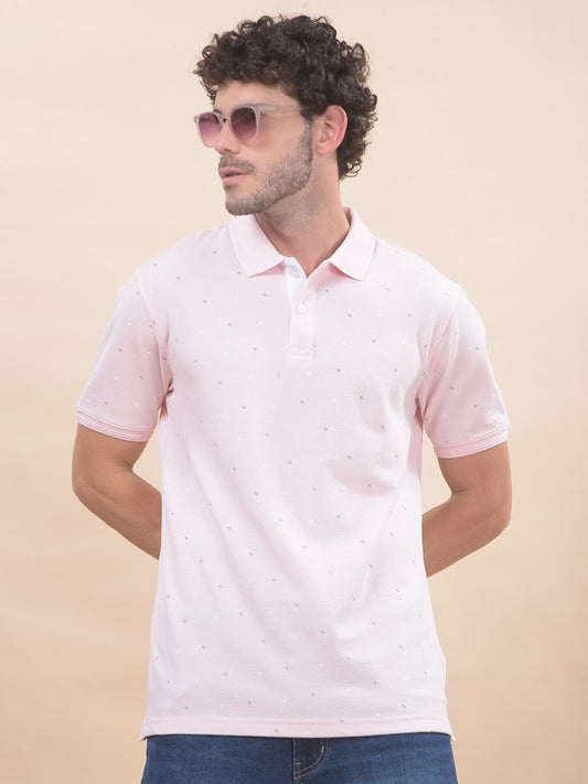 T-Shirt for Men | Breathable & Soft with Color Fastness Regular Fit Polo Neck Poly Cotton Fabric Printed Pattern