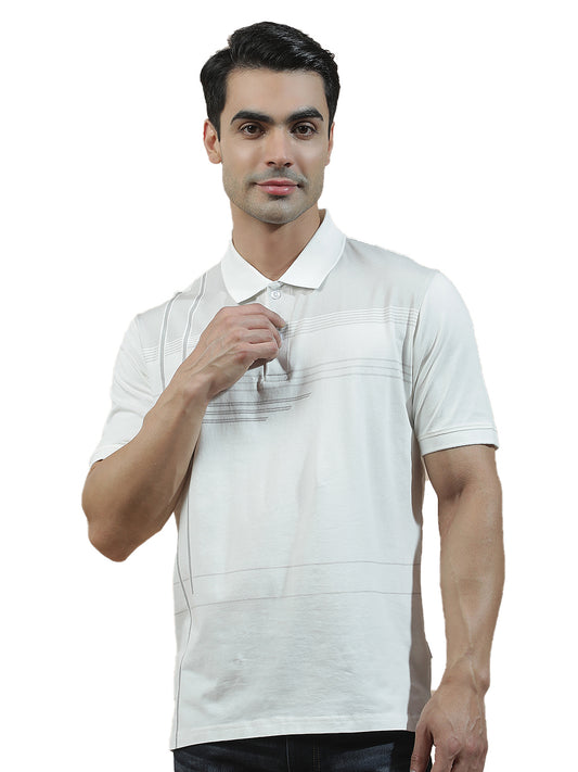 T-Shirt for Men | Breathable & Soft with Color Fastness Regular Fit Polo Neck Cotton Blend Fabric Checkered Pattern