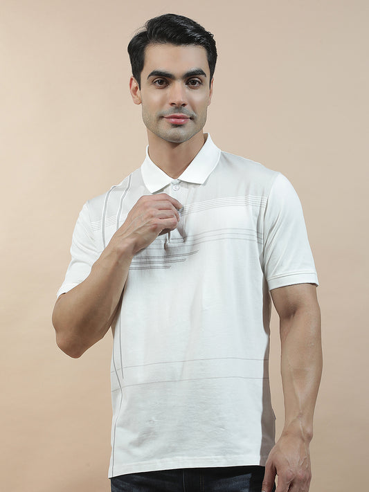 T-Shirt for Men | Breathable & Soft with Color Fastness Regular Fit Polo Neck Cotton Blend Fabric Checkered Pattern