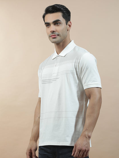 T-Shirt for Men | Breathable & Soft with Color Fastness Regular Fit Polo Neck Cotton Blend Fabric Checkered Pattern
