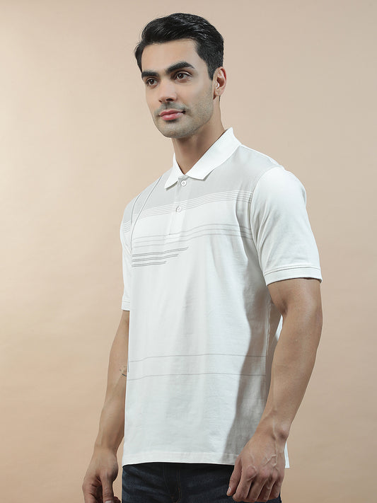 T-Shirt for Men | Breathable & Soft with Color Fastness Regular Fit Polo Neck Cotton Blend Fabric Checkered Pattern