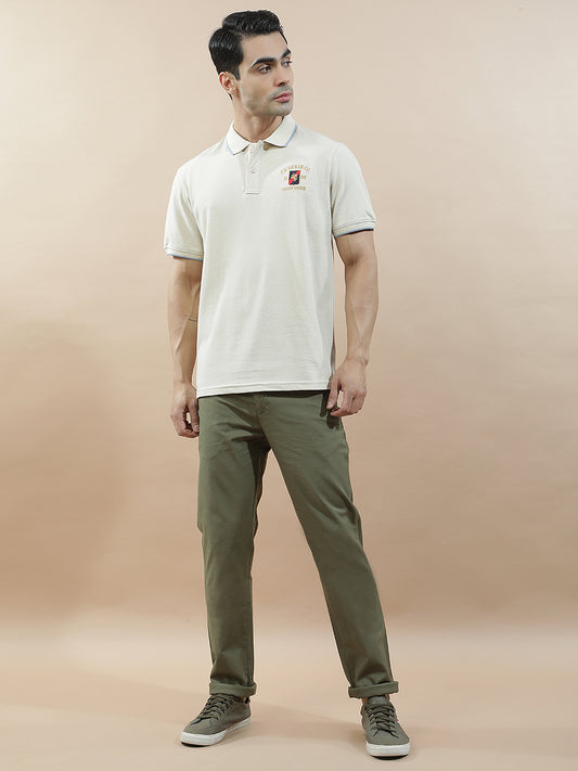 T-Shirt for Men | Breathable & Soft with Color Fastness Regular Fit Polo Neck Poly Cotton Fabric Solid Pattern