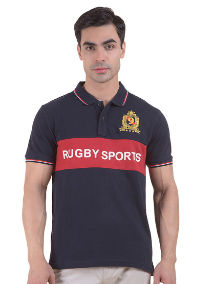 T-Shirt for Men | Breathable & Soft with Color Fastness Regular Fit Round Neck Poly Cotton Fabric Printed Pattern