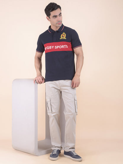 T-Shirt for Men | Breathable & Soft with Color Fastness Regular Fit Round Neck Poly Cotton Fabric Printed Pattern