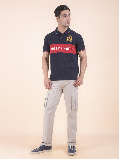 T-Shirt for Men | Breathable & Soft with Color Fastness Regular Fit Round Neck Poly Cotton Fabric Printed Pattern