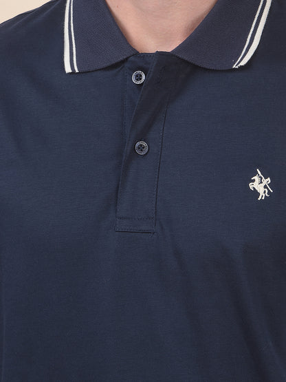 T-Shirt for Men | Breathable & Soft with Color Fastness Regular Fit Polo Neck Pure Cotton Fabric Solid Pattern