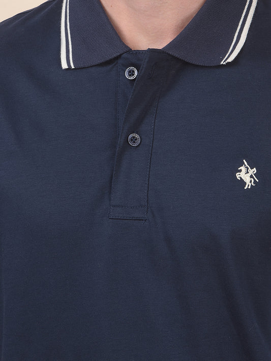 T-Shirt for Men | Breathable & Soft with Color Fastness Regular Fit Polo Neck Pure Cotton Fabric Solid Pattern