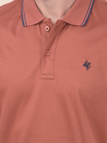T-Shirt for Men | Breathable & Soft with Color Fastness Regular Fit Polo Neck Pure Cotton Fabric Solid Pattern