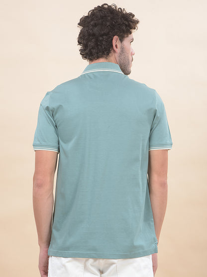 T-Shirt for Men | Breathable & Soft with Color Fastness Regular Fit Polo Neck Pure Cotton Fabric Solid Pattern