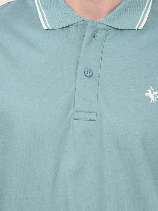 T-Shirt for Men | Breathable & Soft with Color Fastness Regular Fit Polo Neck Pure Cotton Fabric Solid Pattern