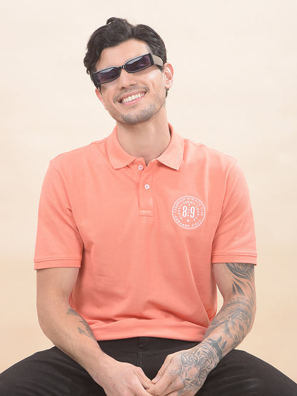 T-Shirt for Men | Breathable & Soft with Color Fastness Regular Fit Polo Neck Poly Cotton Fabric Solid Pattern
