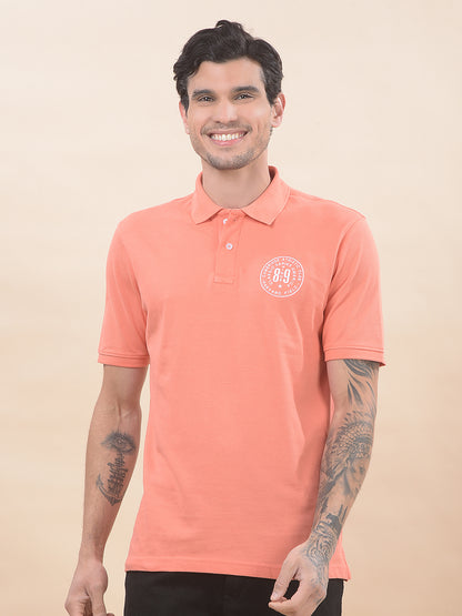 T-Shirt for Men | Breathable & Soft with Color Fastness Regular Fit Polo Neck Poly Cotton Fabric Solid Pattern
