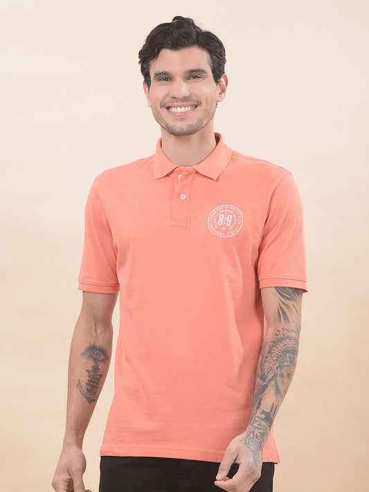 T-Shirt for Men | Breathable & Soft with Color Fastness Regular Fit Polo Neck Poly Cotton Fabric Solid Pattern