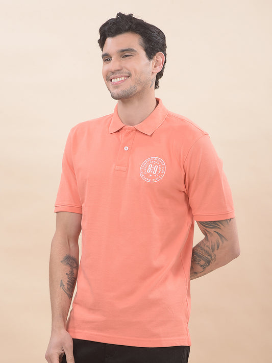 T-Shirt for Men | Breathable & Soft with Color Fastness Regular Fit Polo Neck Poly Cotton Fabric Solid Pattern