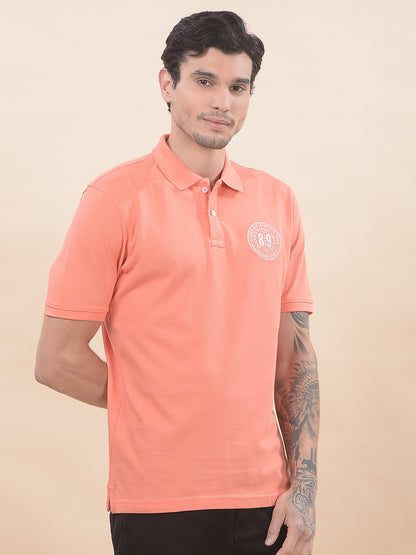 T-Shirt for Men | Breathable & Soft with Color Fastness Regular Fit Polo Neck Poly Cotton Fabric Solid Pattern
