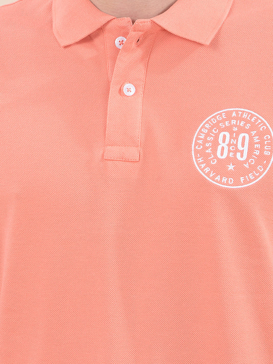 T-Shirt for Men | Breathable & Soft with Color Fastness Regular Fit Polo Neck Poly Cotton Fabric Solid Pattern