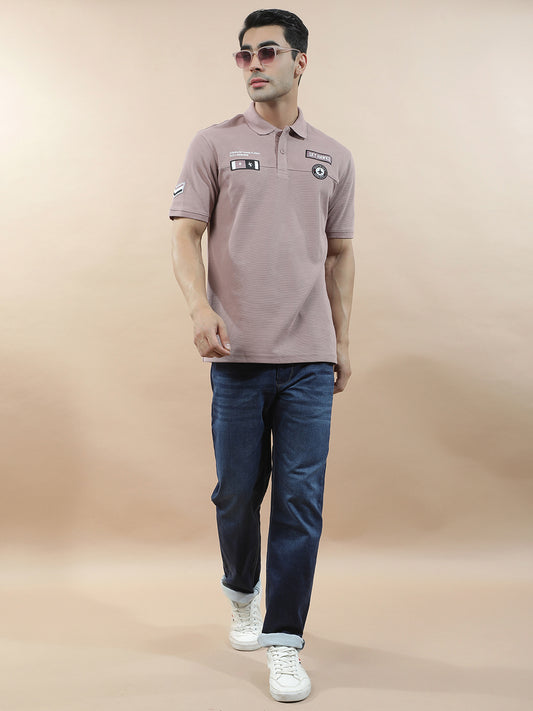 T-Shirt for Men | Breathable & Soft with Color Fastness Regular Fit Polo Neck Poly Cotton Fabric Printed Pattern