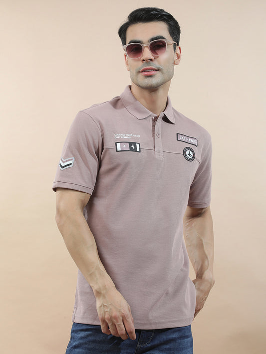 T-Shirt for Men | Breathable & Soft with Color Fastness Regular Fit Polo Neck Poly Cotton Fabric Printed Pattern