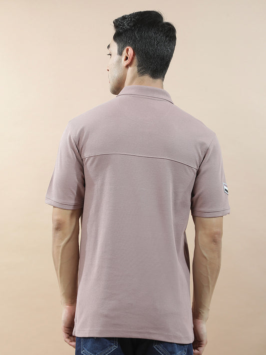 T-Shirt for Men | Breathable & Soft with Color Fastness Regular Fit Polo Neck Poly Cotton Fabric Printed Pattern