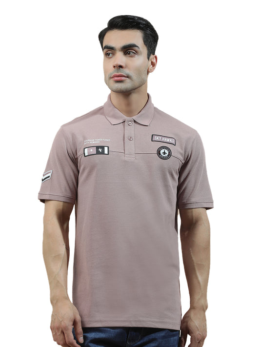 T-Shirt for Men | Breathable & Soft with Color Fastness Regular Fit Polo Neck Poly Cotton Fabric Printed Pattern