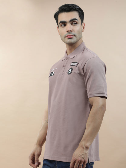 T-Shirt for Men | Breathable & Soft with Color Fastness Regular Fit Polo Neck Poly Cotton Fabric Printed Pattern