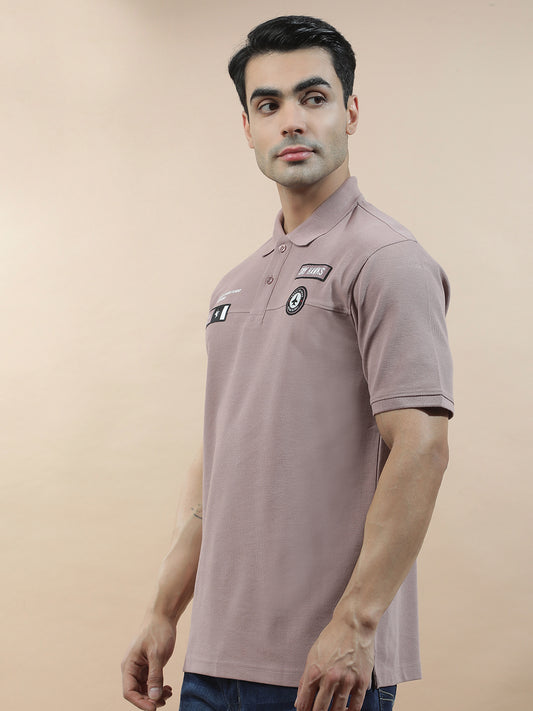 T-Shirt for Men | Breathable & Soft with Color Fastness Regular Fit Polo Neck Poly Cotton Fabric Printed Pattern