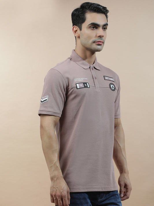 T-Shirt for Men | Breathable & Soft with Color Fastness Regular Fit Polo Neck Poly Cotton Fabric Printed Pattern