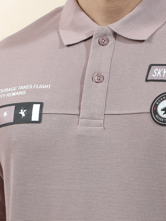 T-Shirt for Men | Breathable & Soft with Color Fastness Regular Fit Polo Neck Poly Cotton Fabric Printed Pattern