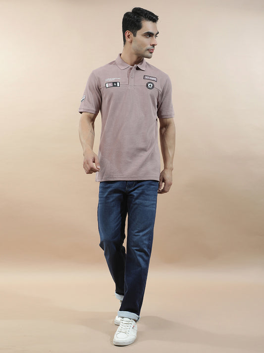 T-Shirt for Men | Breathable & Soft with Color Fastness Regular Fit Polo Neck Poly Cotton Fabric Printed Pattern