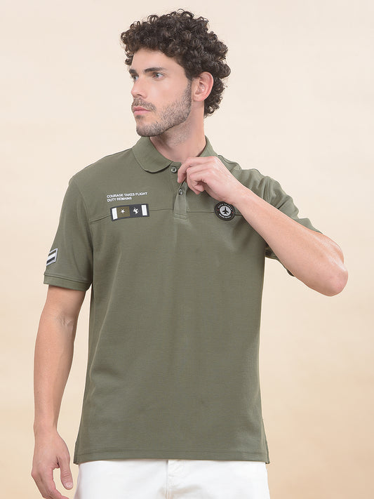 T-Shirt for Men | Breathable & Soft with Color Fastness Regular Fit Polo Neck Poly Cotton Fabric Solid Pattern