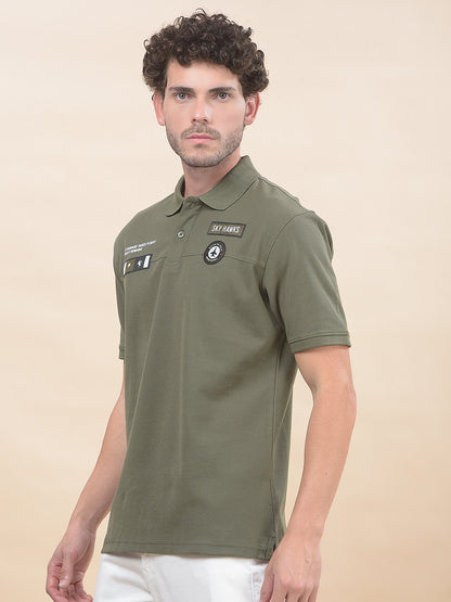 T-Shirt for Men | Breathable & Soft with Color Fastness Regular Fit Polo Neck Poly Cotton Fabric Solid Pattern
