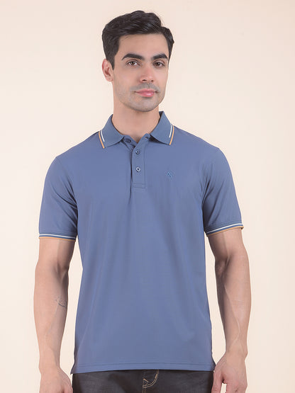 T-Shirt for Men | Breathable & Soft with Color Fastness Regular Fit Polo Neck Nylon Fabric Solid Pattern