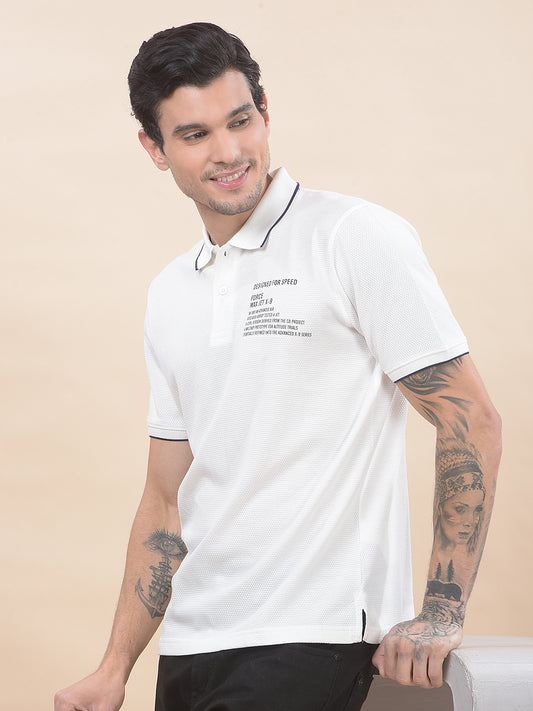 T-Shirt for Men | Breathable & Soft with Color Fastness Regular Fit Polo Neck Poly Cotton Fabric Solid Pattern