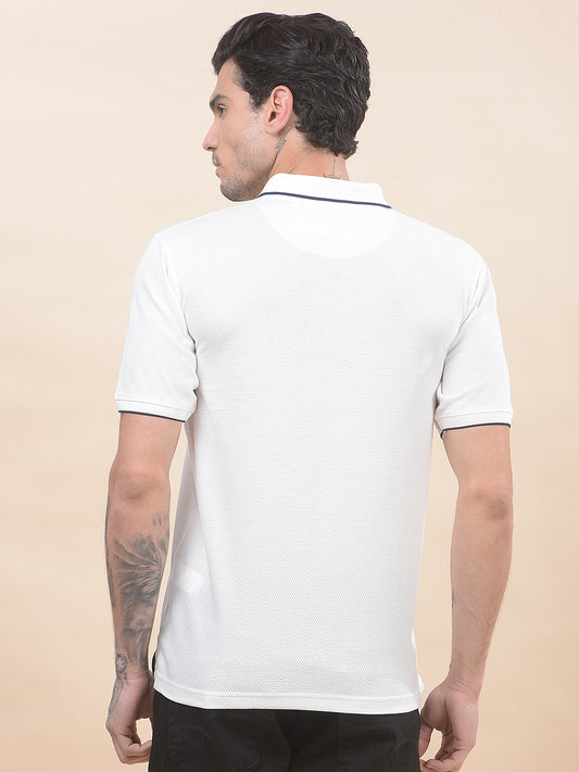 T-Shirt for Men | Breathable & Soft with Color Fastness Regular Fit Polo Neck Poly Cotton Fabric Solid Pattern