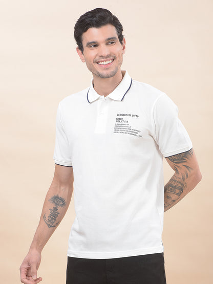 T-Shirt for Men | Breathable & Soft with Color Fastness Regular Fit Polo Neck Poly Cotton Fabric Solid Pattern