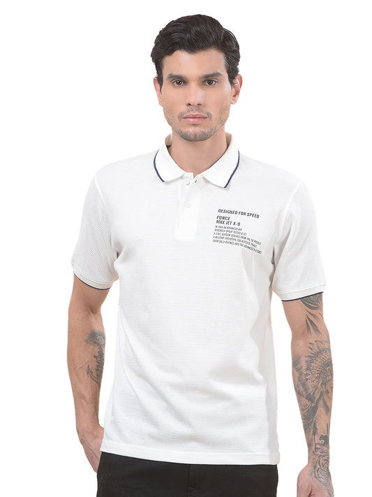 T-Shirt for Men | Breathable & Soft with Color Fastness Regular Fit Polo Neck Poly Cotton Fabric Solid Pattern