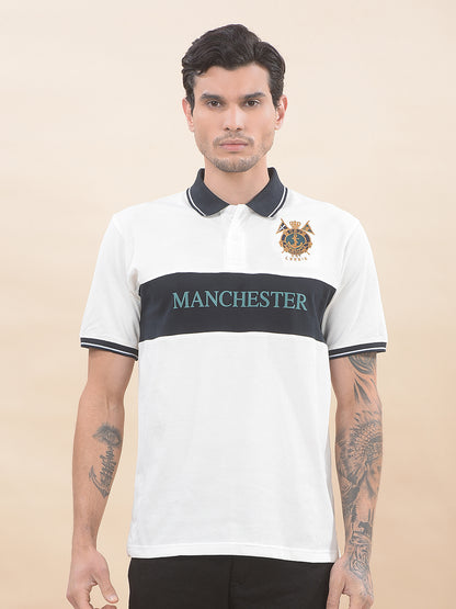 T-Shirt for Men | Breathable & Soft with Color Fastness Regular Fit Polo Neck Poly Cotton Fabric Colourblocked Pattern
