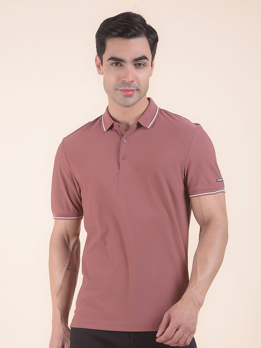 T-Shirt for Men | Breathable & Soft with Color Fastness Regular Fit Polo Neck Nylon Fabric Solid Pattern