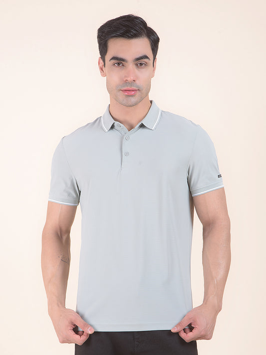 T-Shirt for Men | Breathable & Soft with Color Fastness Regular Fit Polo Neck Nylon Fabric Solid Pattern