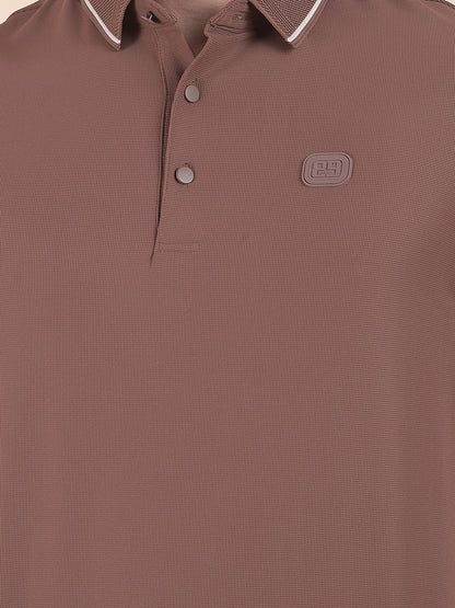 T-Shirt for Men | Breathable & Soft with Color Fastness Regular Fit Polo Neck Nylon Fabric Solid Pattern