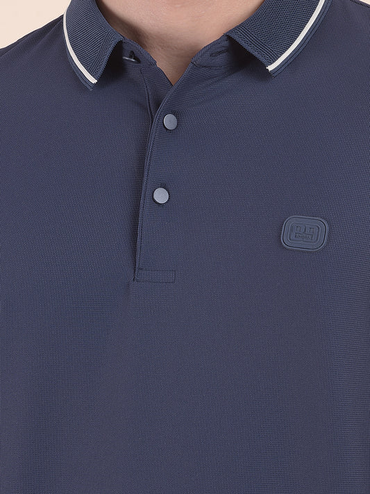T-Shirt for Men | Breathable & Soft with Color Fastness Regular Fit Polo Neck Nylon Fabric Solid Pattern