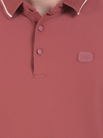T-Shirt for Men | Breathable & Soft with Color Fastness Regular Fit Polo Neck Nylon Fabric Solid Pattern